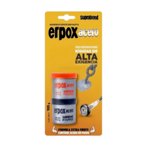 ADHESIVO EPOXI ERPOX ACERO JUEGO POTES 105 G
