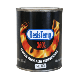 ESMALTE ALTA TEMPERATURA NEGRO RESISTEMP 360º 500 CC