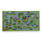ALFOMBRA CARPETA PVC PISTA AUTOS 120X65 CM