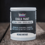 PINTURA ATIZADA CHALK PAINT NEGRO VINTAGE 1 L