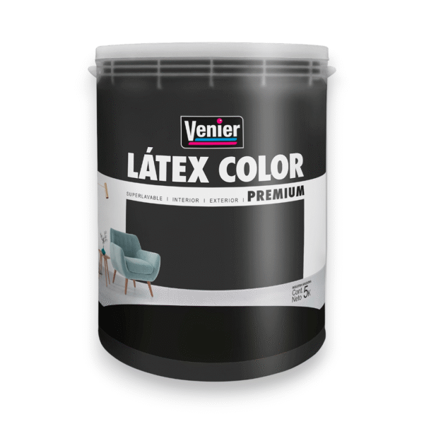 LÁTEX COLOR INTERIOR / EXTERIOR NEGRO ELEGANTE 5 L