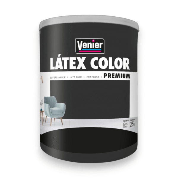 LÁTEX COLOR INTERIOR / EXTERIOR NEGRO ELEGANTE 25L VENIER