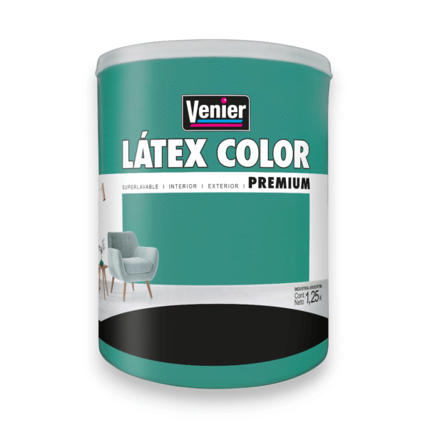LÁTEX COLOR INTERIOR / EXTERIOR MATE TURQUESA LIBERADOR 1.25 L