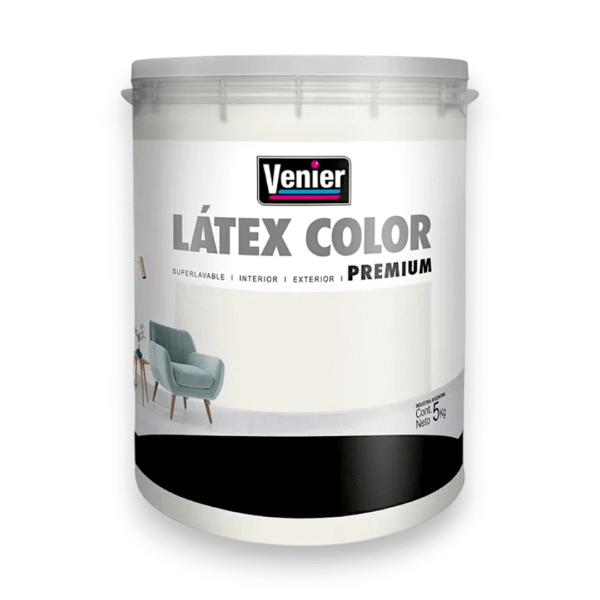 LÁTEX COLOR INTERIOR / EXTERIOR MATE OFF WHITE 5 L