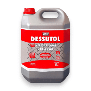 IMPERMEABILIZANTE DESSUTOL VEREDAS, LAJAS Y BALDOSAS TRANSPARENTE 5 L