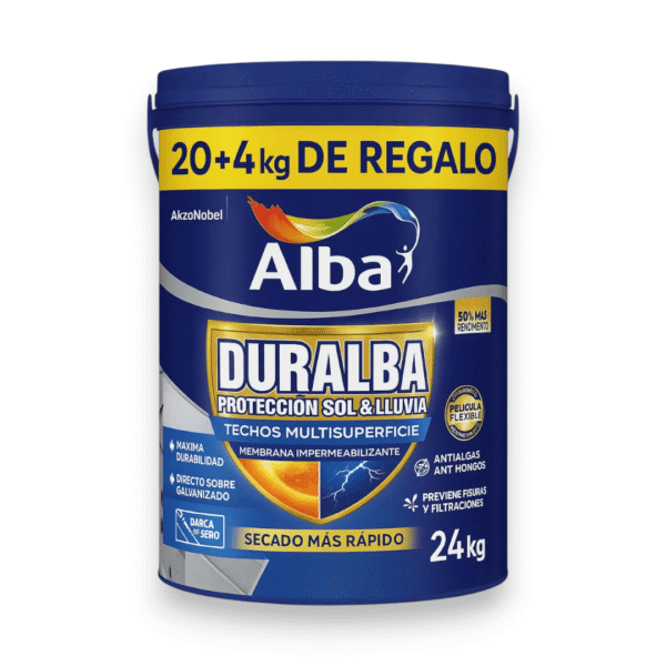 MEMBRANA LÍQUIDA TECHOS MULTISUPERFICIE DURALBA VERDE 24 KG