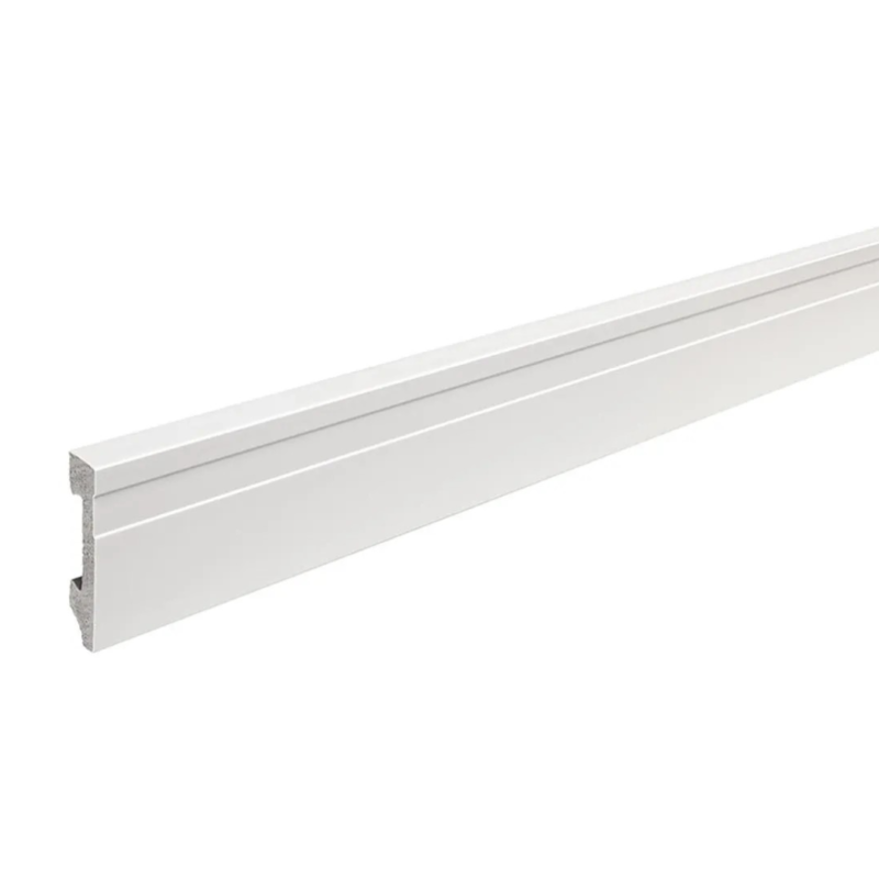 Zócalo Epsilon Line 70Mm X 2.44 M Blanco Mate fondo blanco