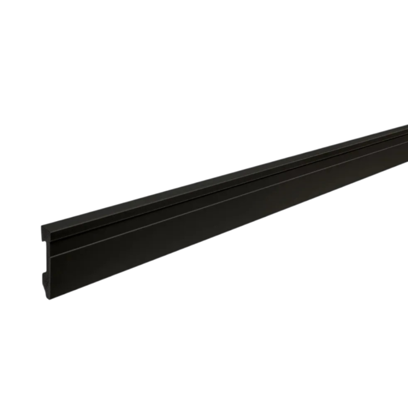 Zócalo Epsilon Line 70Mm X 2.44 M Negro Mate fondo blanco