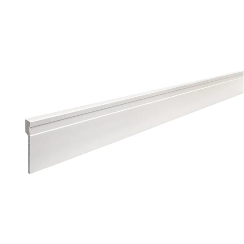 Zócalo Epsilon Reforma Line 120Mm X 2.44 M Blanco Mate fondo blanco
