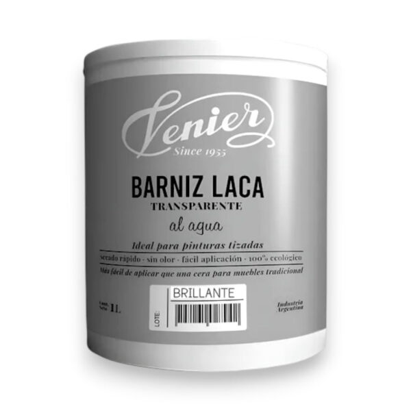 LACA PARA PINTURA ATIZADA AL AGUA BRILLANTE 1 L