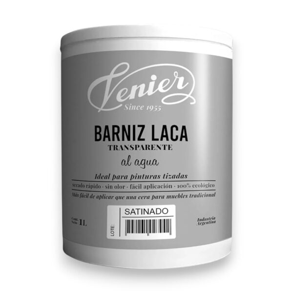 LACA PARA PINTURA ATIZADA AL AGUA SATINADO 1 L