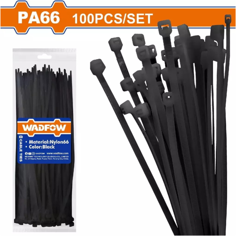 PRECINTOS NEGROS 150 MM X 100 U WTEB515025 WADFOW