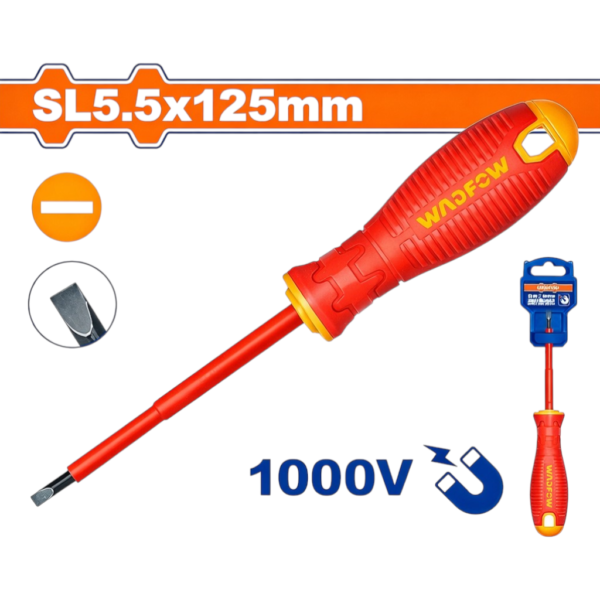 DESTORNILLADOR MAGNETICO PLANO AISLADO 1000V WSD7255