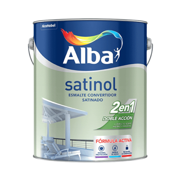 SATINOL CONVERTIDOR + ANTIÓXIDO 2 EN 1 SATINADO NEGRO
