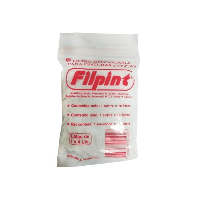 FILTRO PARA PINTURA DESCARTABLE 10 UNIDADES