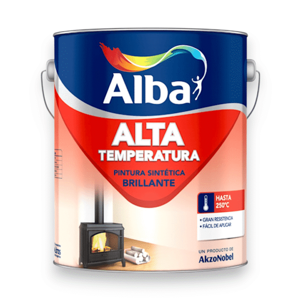 ESMALTE SINTÉTICO ALTA TEMPERATURA ALUMINIO BRILLANTE 1 L