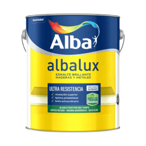 ESMALTE ALBALUX BALANCE AL AGUA BLANCO BRILLANTE 4 L