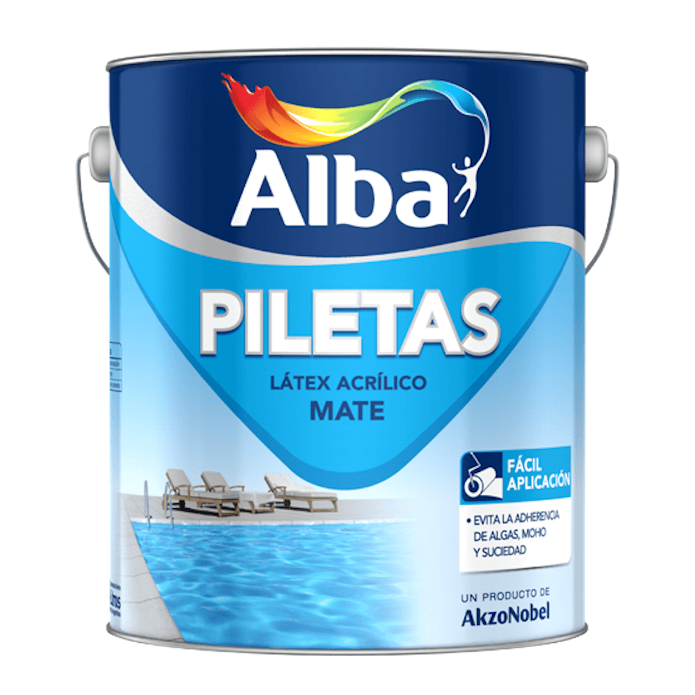 PILETAS LATEX ACRILICO MATE CELESTE PROF. 4 L