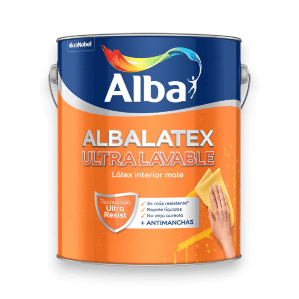 LATEX INTERIOR ALBALATEX ULTRALAVABLE MATE BLANCO 4 L