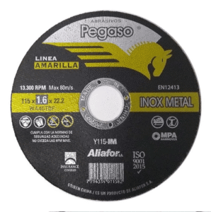 DISCO DE CORTE INOXIDABLE 115 X 1.6 X 22.2