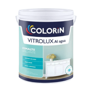 ESMALTE AL AGUA NEGRO BRILLANTE VITROLUX 4 L