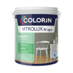 ESMALTE AL AGUA NEGRO SATINADO VITROLUX 4 L