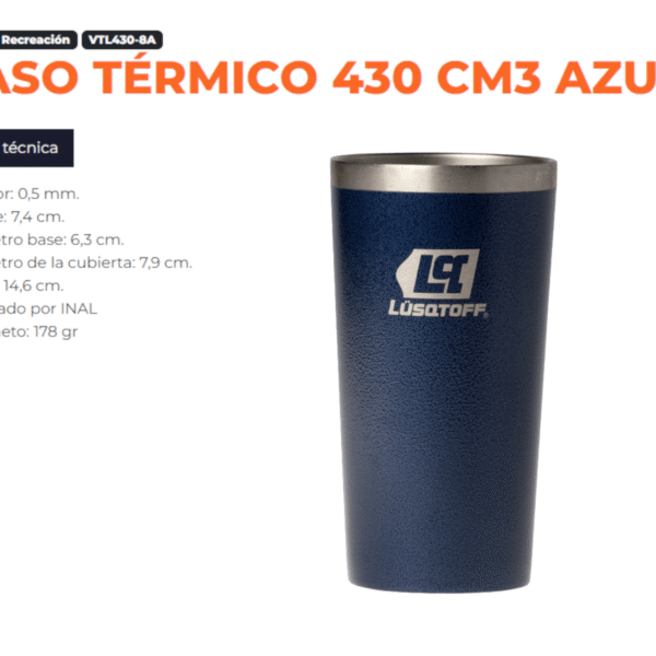 VASO TÉRMICO AZUL