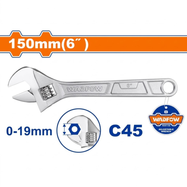 LLAVE FRANCESA AJUSTABLE 6" WAW1106