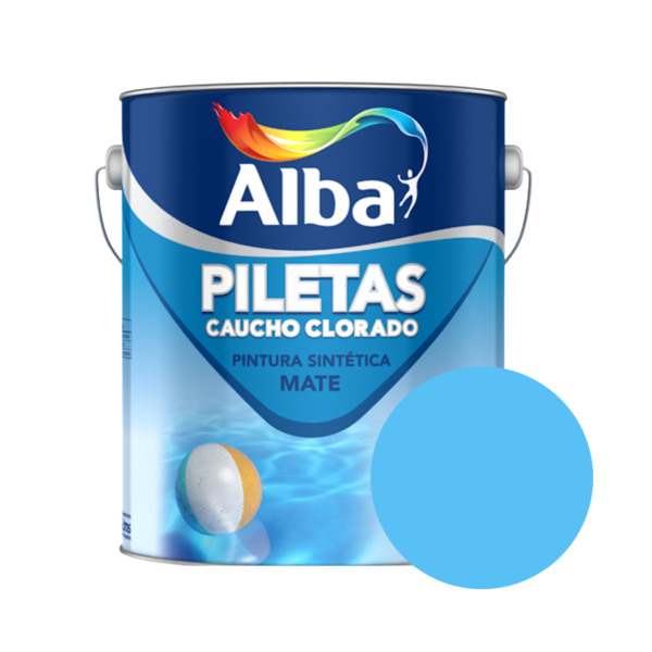PILETAS CAUCHO CLORADO MATE CELESTE 4 L