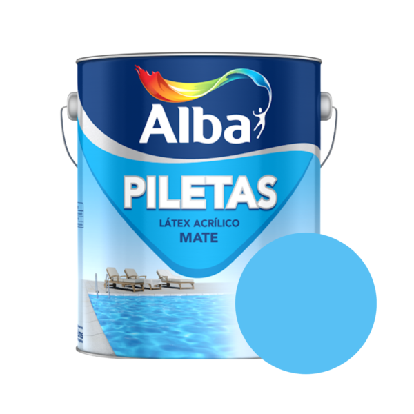 PILETAS LATEX ACRÍLICO MATE CELESTE 10 L