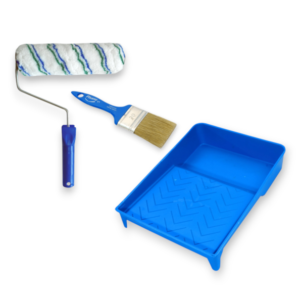 Combo accesorios pintor bandeja, rodillo y pincel