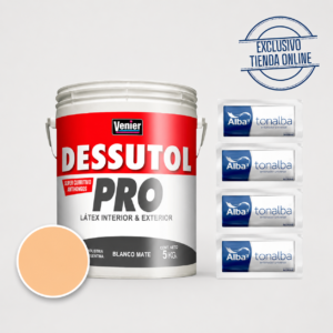 COMBO LÁTEX INTERIOR / EXTERIOR 5 KG COLOR SALMÓN