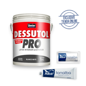 COMBO LÁTEX INTERIOR / EXTERIOR 5 KG COLOR ALMENDRA