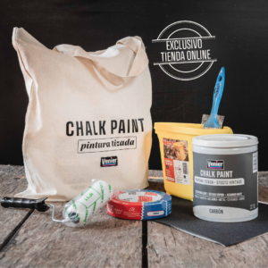 COMBO CHALK PAINT CARBÓN 1L + ACCESORIOS