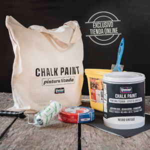 COMBO CHALK PAINT NEGRO VINTAGE 1L + ACCESORIOS