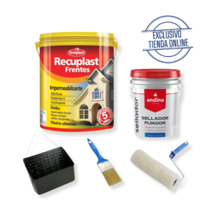 COMBO RECUPLAST IMPERMEABILIZANTE PARA FRENTES 20L + ACCESORIOS
