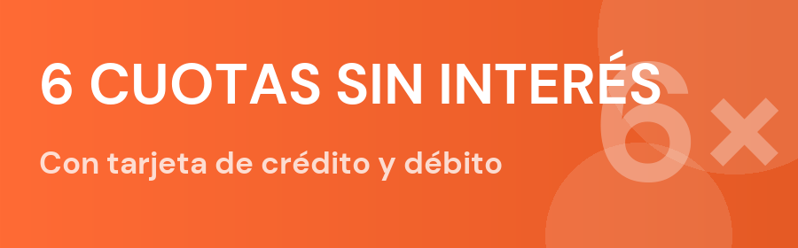 6 cuotas sin interés con crédito y débito