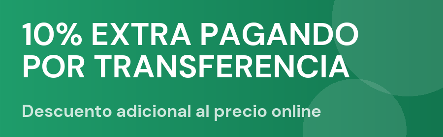 10% extra pagando por transferencia