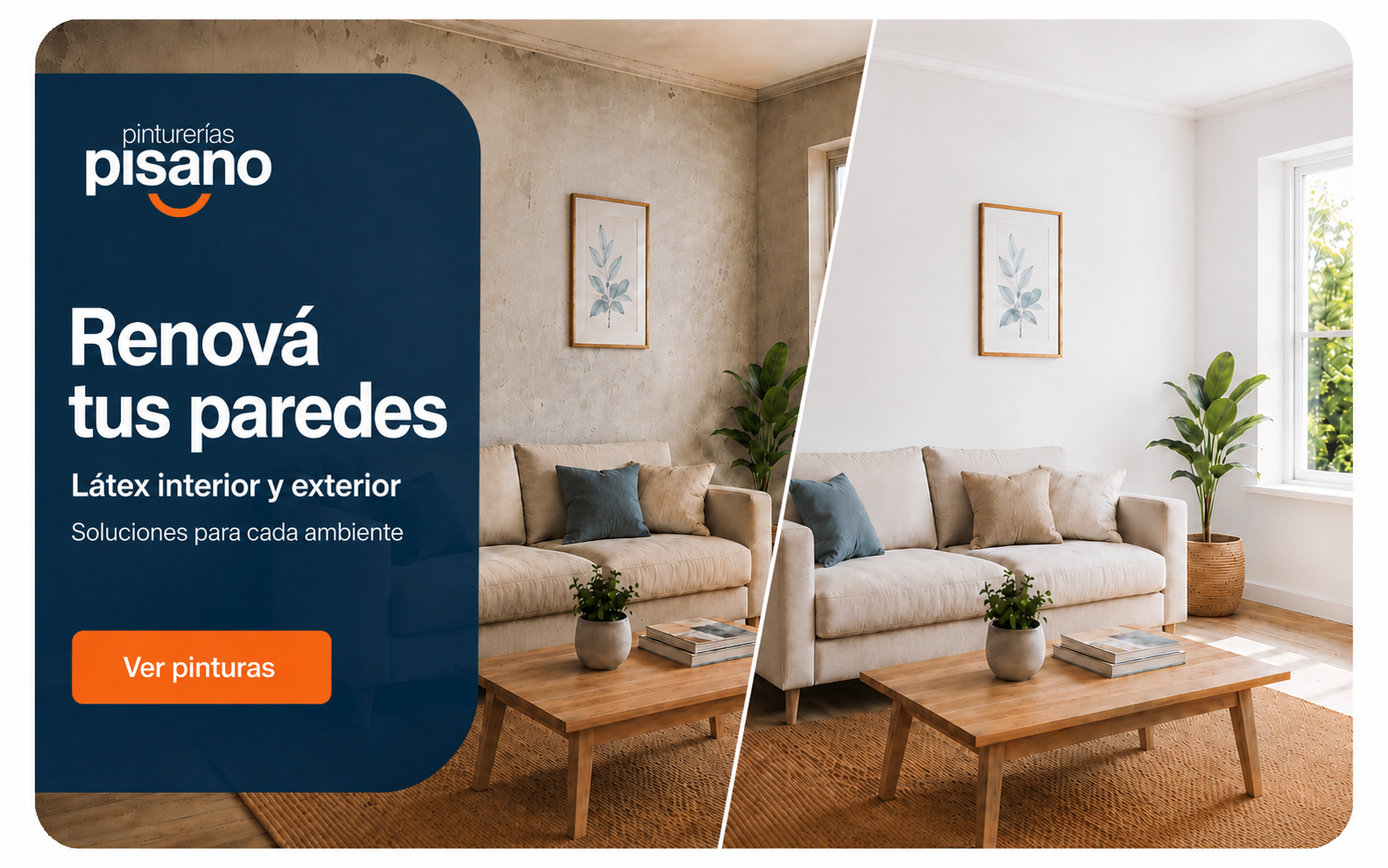 Ver látex interior y exterior para renovar tus paredes en Pisano