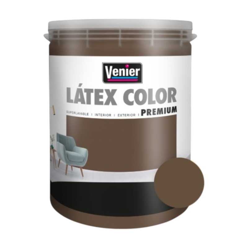Látex Color Venier Marrón Natural 5 L mate interior exterior